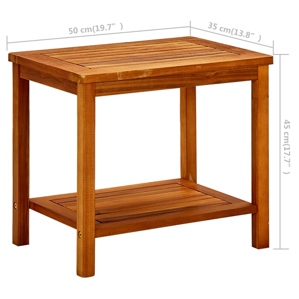 vidaXL Side Table End Table Coffee Table Indoor Outdoor Solid Wood Acacia-19