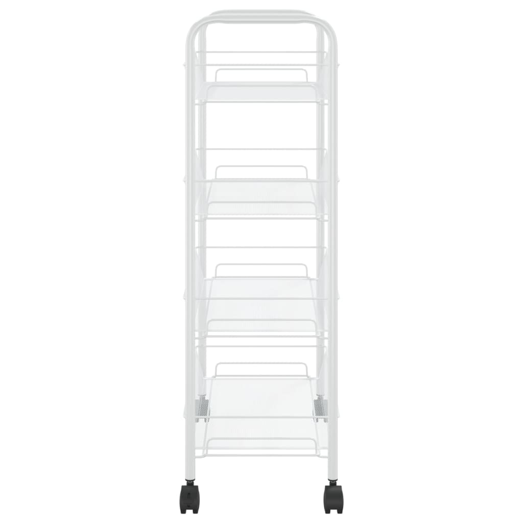 vidaXL Kitchen Trolley Rolling Storage Utility Cart with Mesh Baskets Iron-62