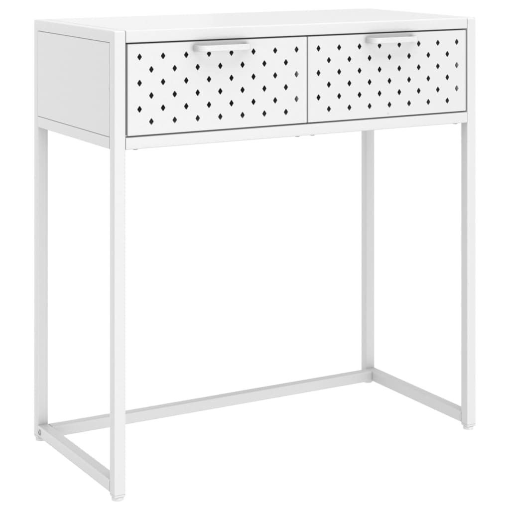 vidaXL Console Table Entryway Table Hall Narrow Side Table with Drawer Steel-9