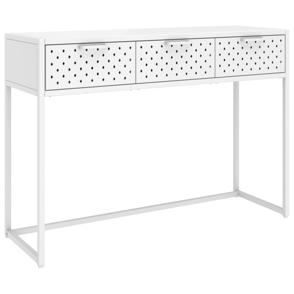 vidaXL Console Table Entryway Table Hall Narrow Side Table with Drawer Steel-6