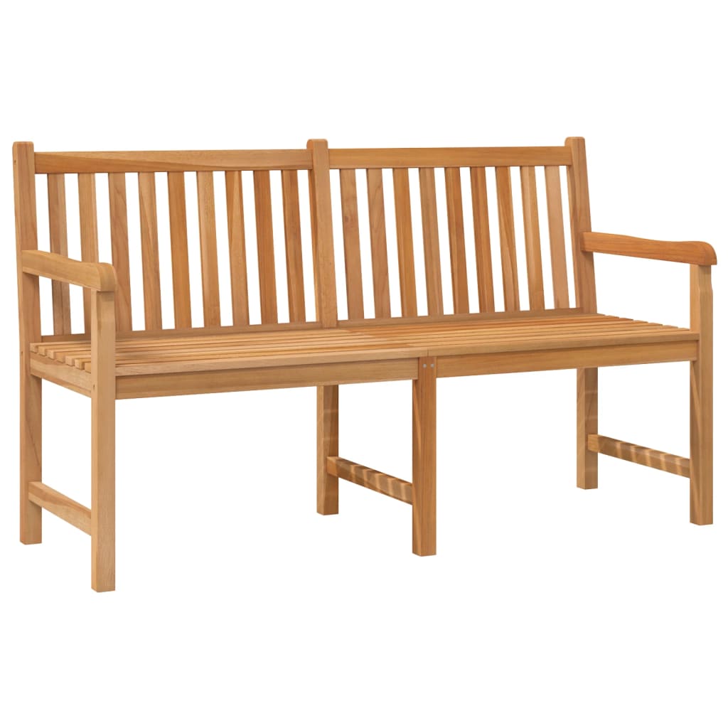 vidaXL Outdoor Patio Bench Garden Front Porch Chair Bench Solid Wood Teak-0