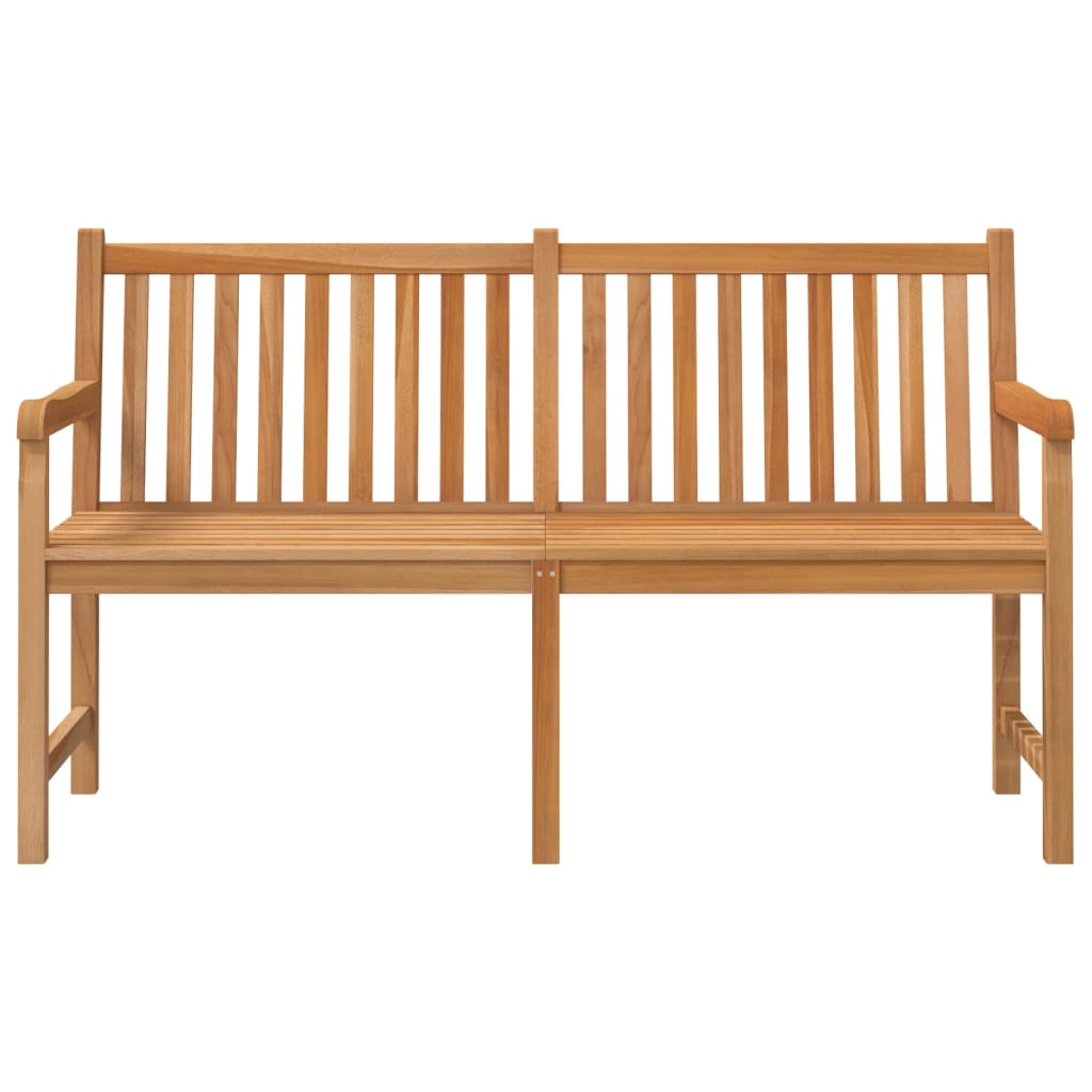 vidaXL Outdoor Patio Bench Garden Front Porch Chair Bench Solid Wood Teak-3