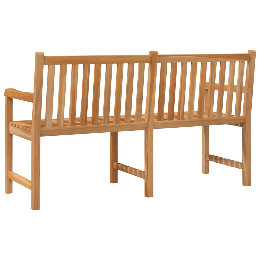 vidaXL Outdoor Patio Bench Garden Front Porch Chair Bench Solid Wood Teak-25