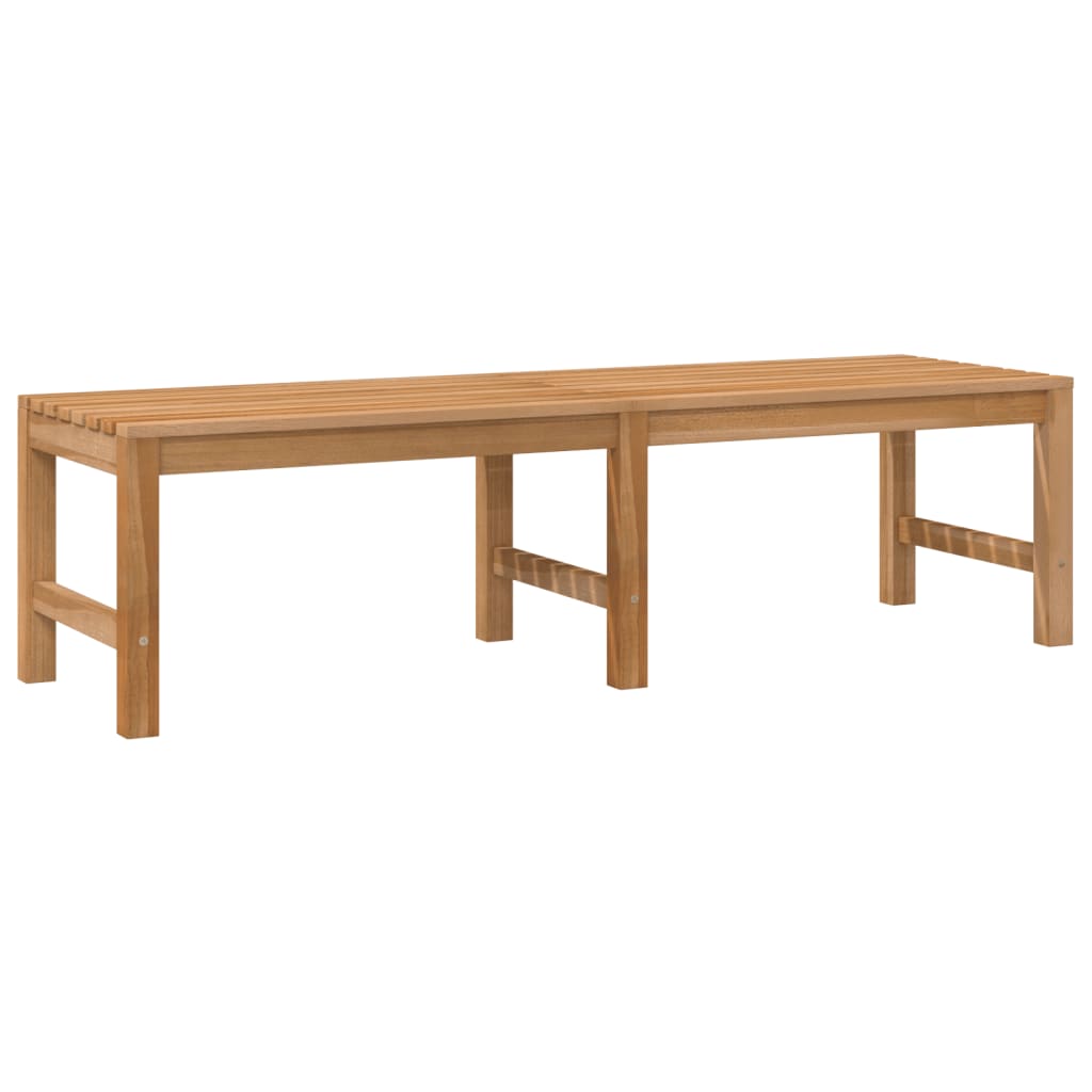 vidaXL Outdoor Patio Bench Garden Bench with Wooden Frame Solid Wood Teak-1