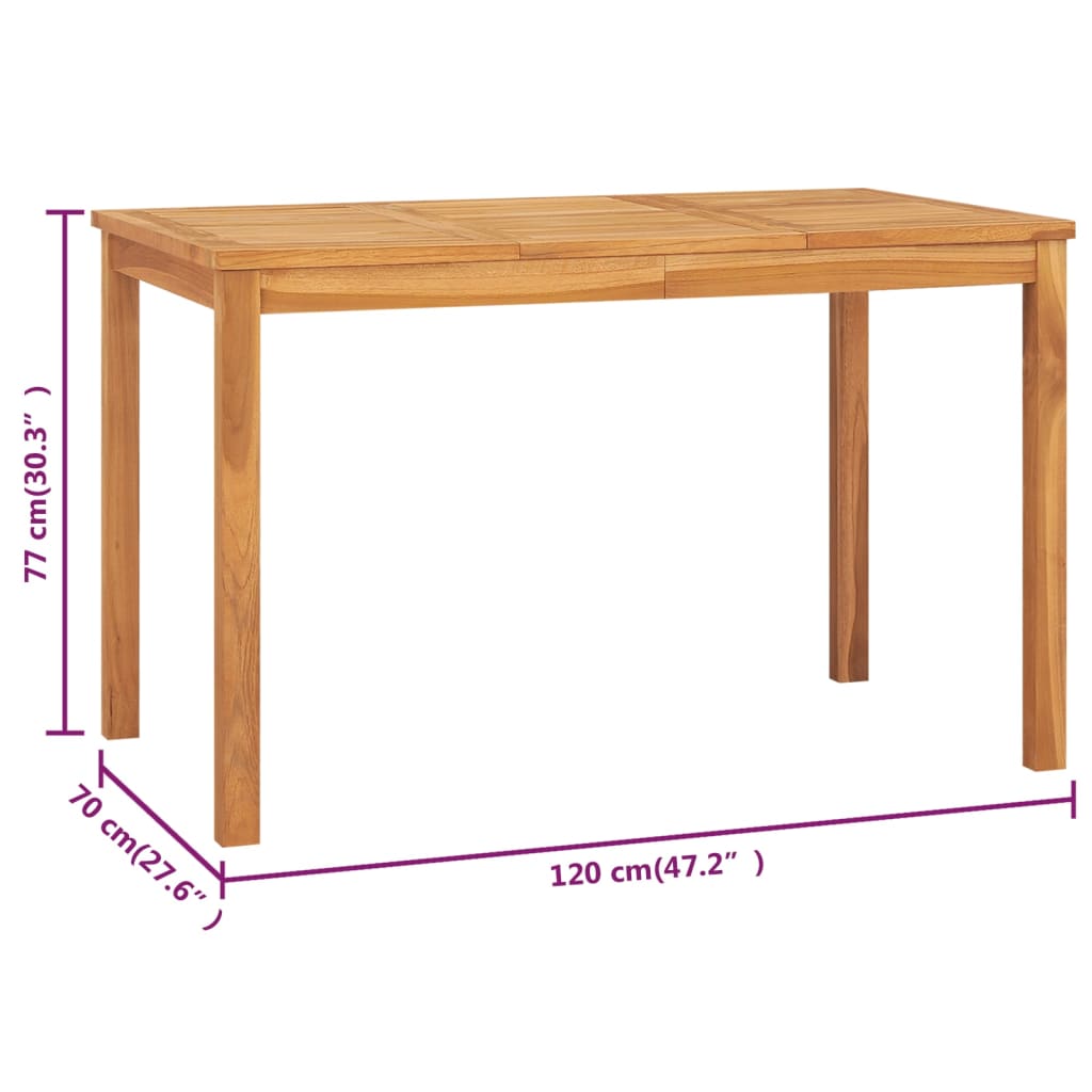 vidaXL Outdoor Dining Table Patio Table Garden Porch Furniture Solid Teak Wood-20