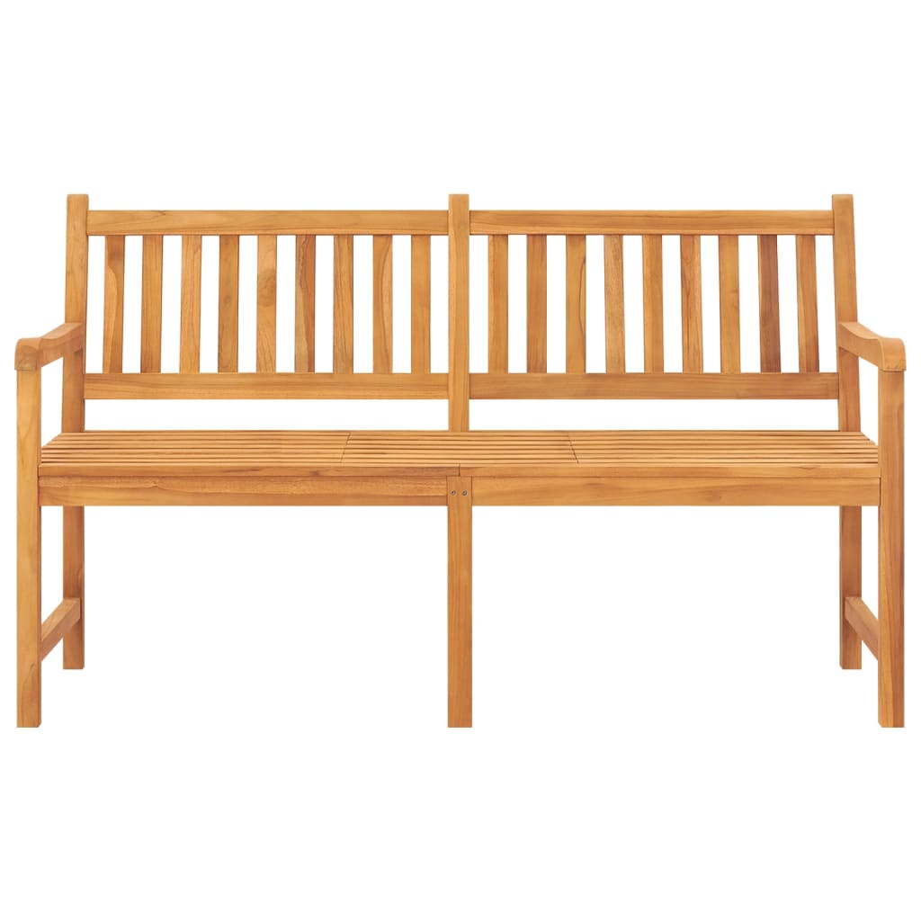 vidaXL 3-Seater Patio Bench with Table 59.1" Solid Teak Wood-2