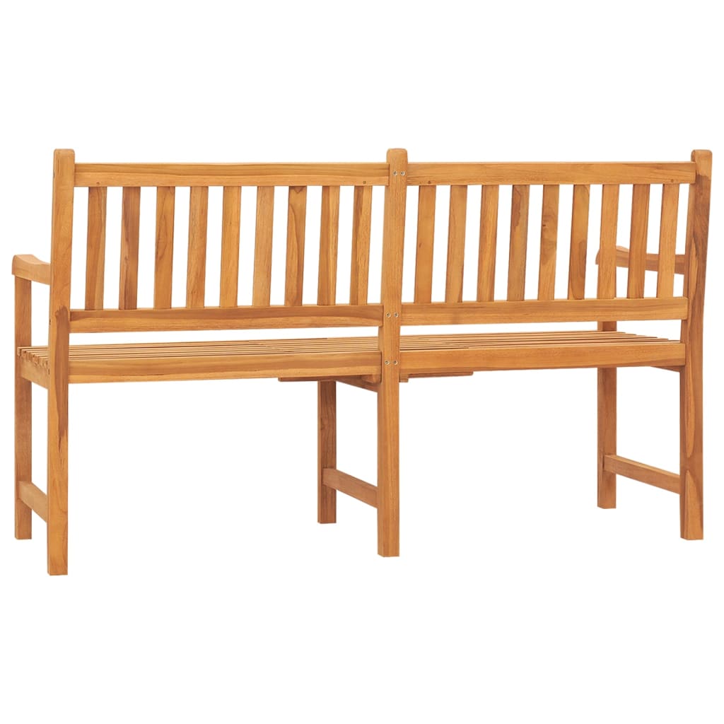 vidaXL 3-Seater Patio Bench with Table 59.1" Solid Teak Wood-3