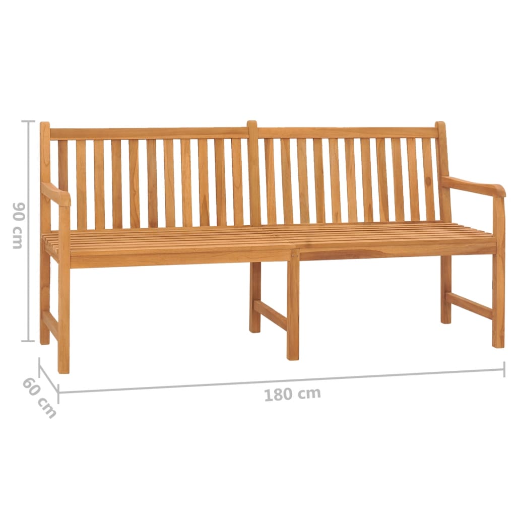 vidaXL Outdoor Patio Bench Garden Front Porch Chair Bench Solid Wood Teak-9