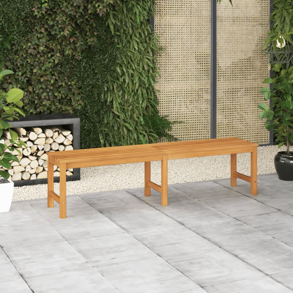 vidaXL Outdoor Patio Bench Garden Bench with Wooden Frame Solid Wood Teak-9