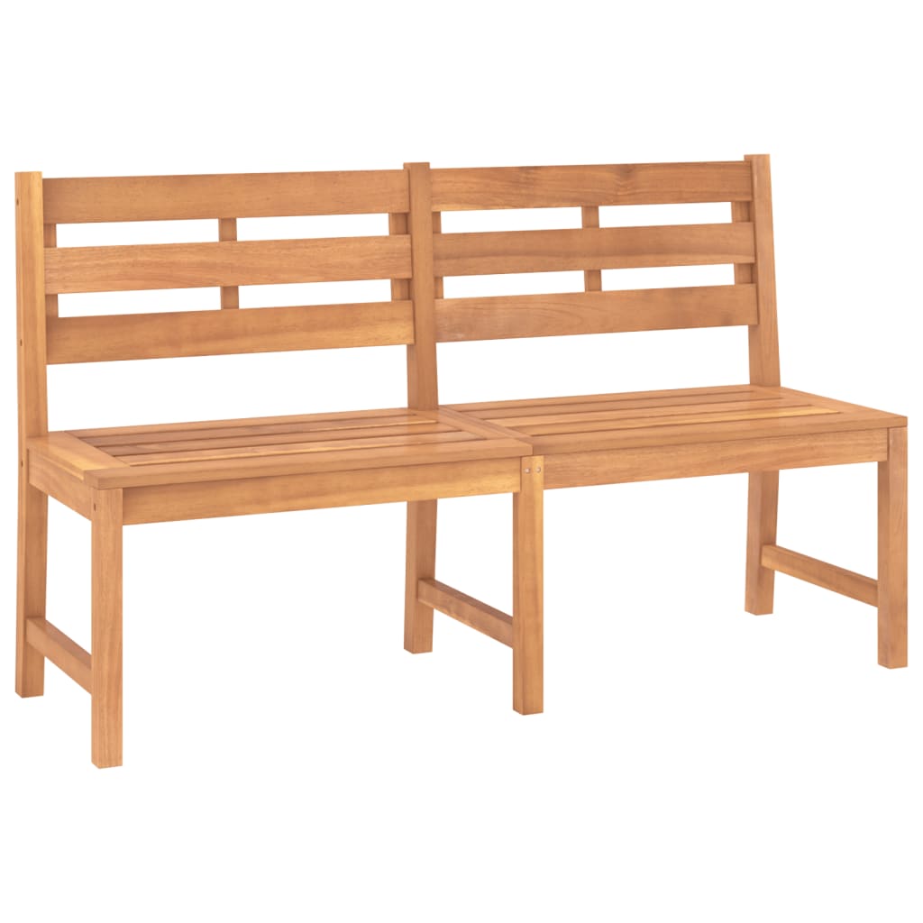vidaXL Outdoor Patio Bench Garden Park Bench with Backrest Solid Wood Teak-1
