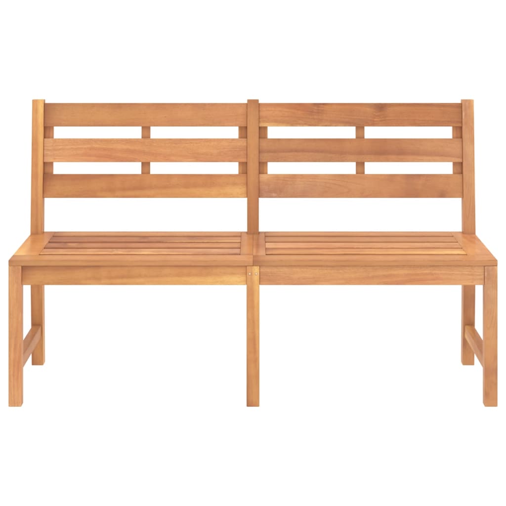 vidaXL Outdoor Patio Bench Garden Park Bench with Backrest Solid Wood Teak-2
