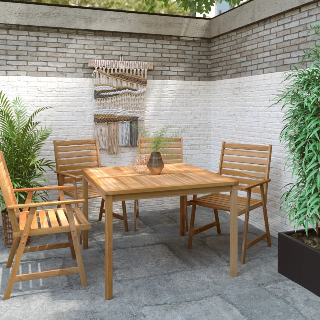 vidaXL Outdoor Dining Table Patio Table Garden Porch Furniture Solid Teak Wood-2