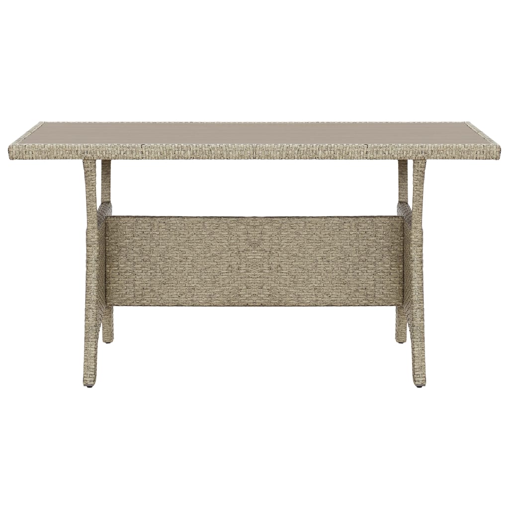 vidaXL Outdoor Dining Table Patio Table Garden Wicker Furniture PE Rattan-12