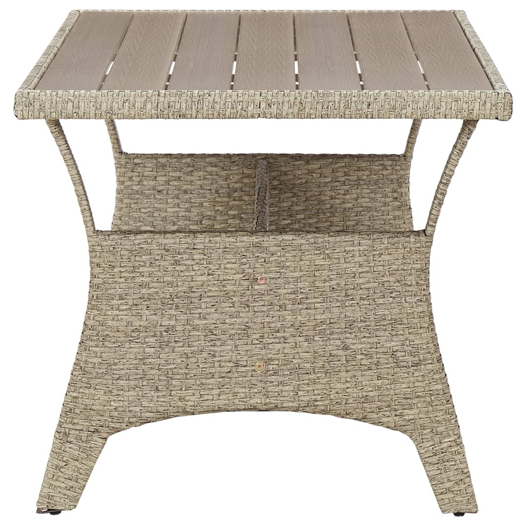 vidaXL Outdoor Dining Table Patio Table Garden Wicker Furniture PE Rattan-3