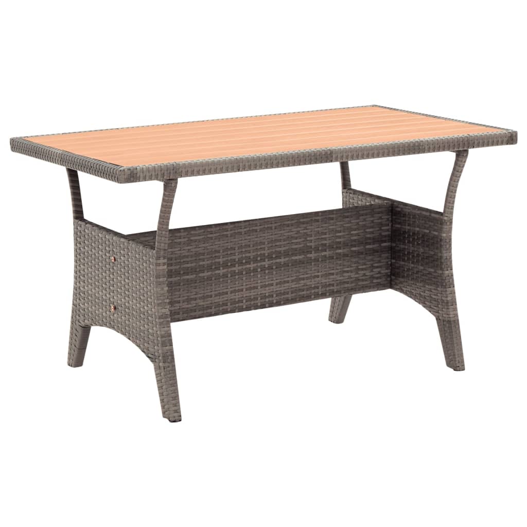vidaXL Outdoor Dining Table Patio Table Garden Wicker Furniture PE Rattan-5