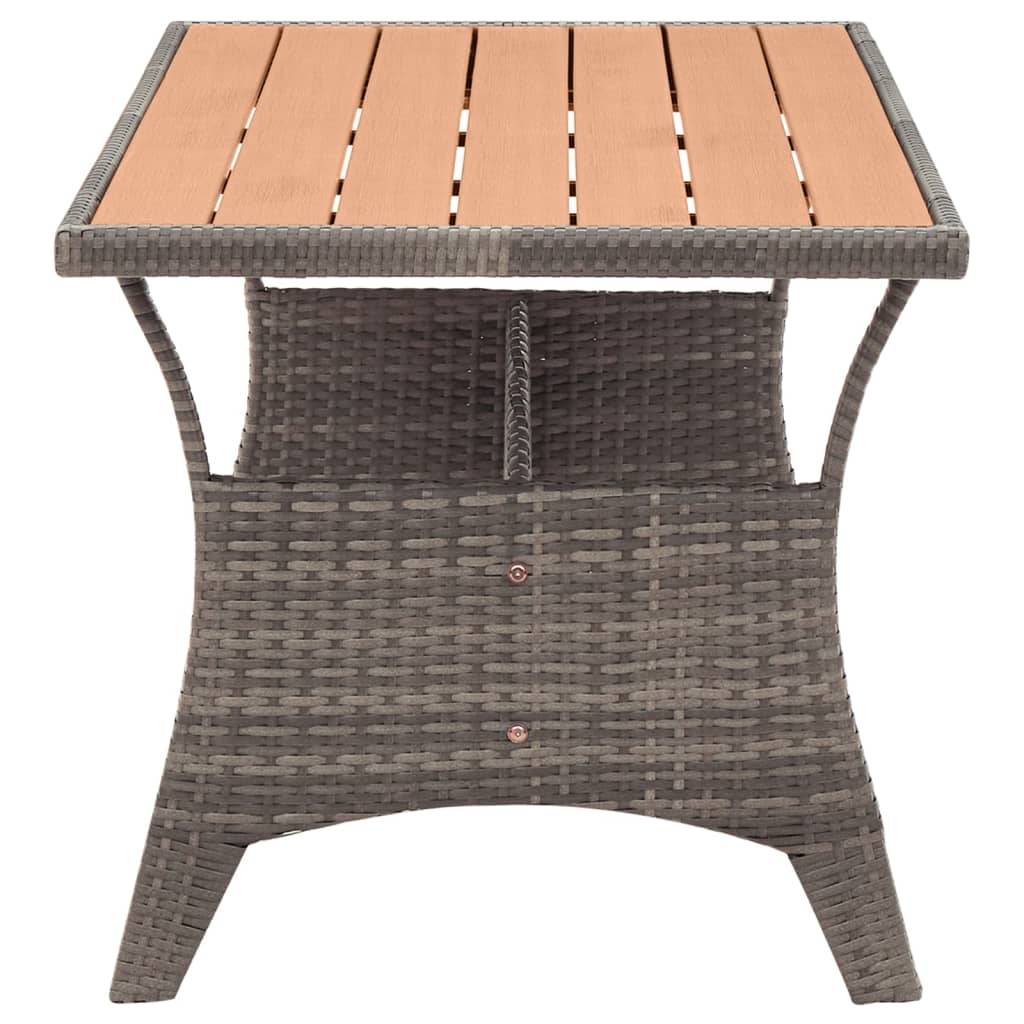 vidaXL Outdoor Dining Table Patio Table Garden Wicker Furniture PE Rattan-4