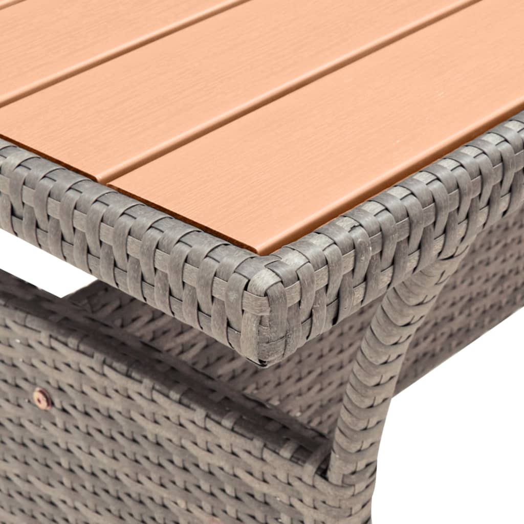 vidaXL Outdoor Dining Table Patio Table Garden Wicker Furniture PE Rattan-6