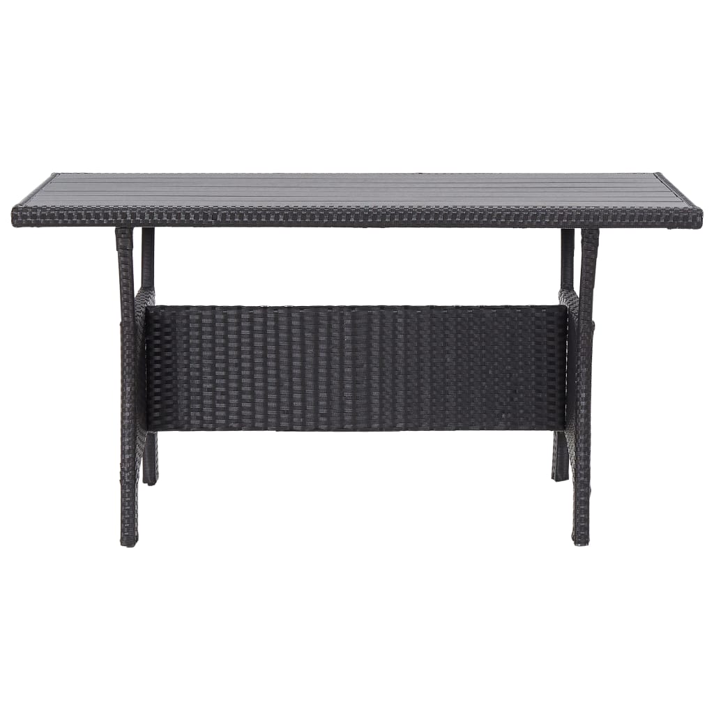 vidaXL Outdoor Dining Table Patio Table Garden Wicker Furniture PE Rattan-15
