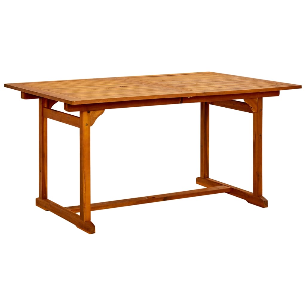 vidaXL Garden Dining Table (59.1"-78.7")x39.4"x29.5" Solid Acacia Wood-2