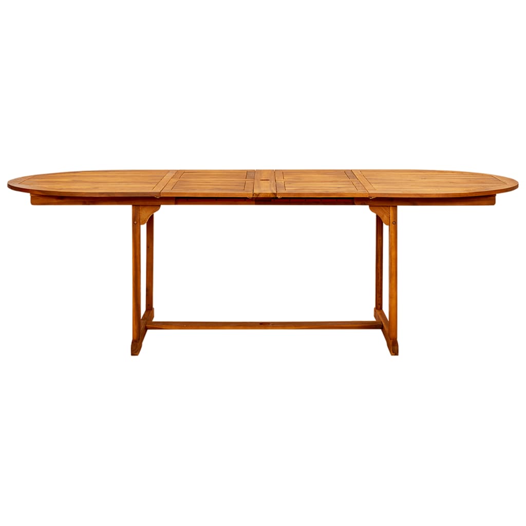 vidaXL Garden Dining Table (63"-94.5")x39.4"x29.5" Solid Acacia Wood-4