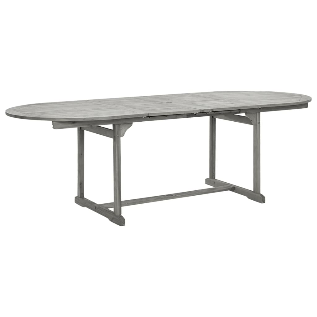 vidaXL Patio Dining Table (63"-94.5")x39.4"x29.5" Solid Acacia Wood-1