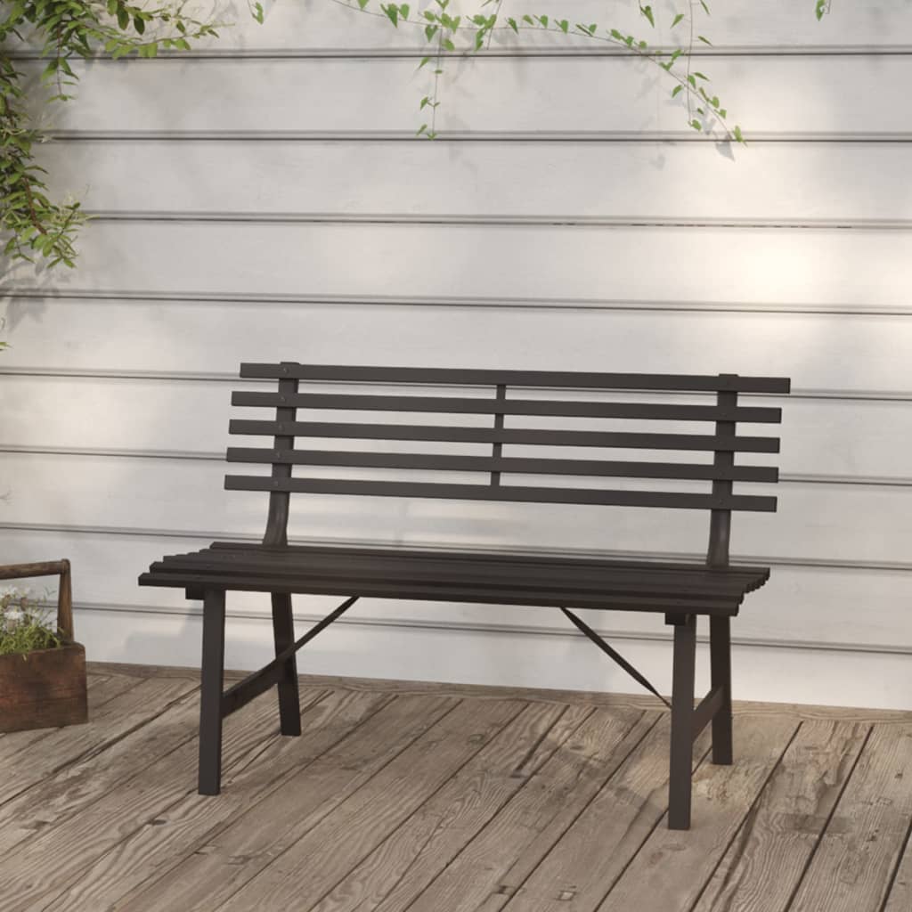 vidaXL Outdoor Patio Bench Garden Park Bench for Backyard Deck Lawn Yard Steel-1
