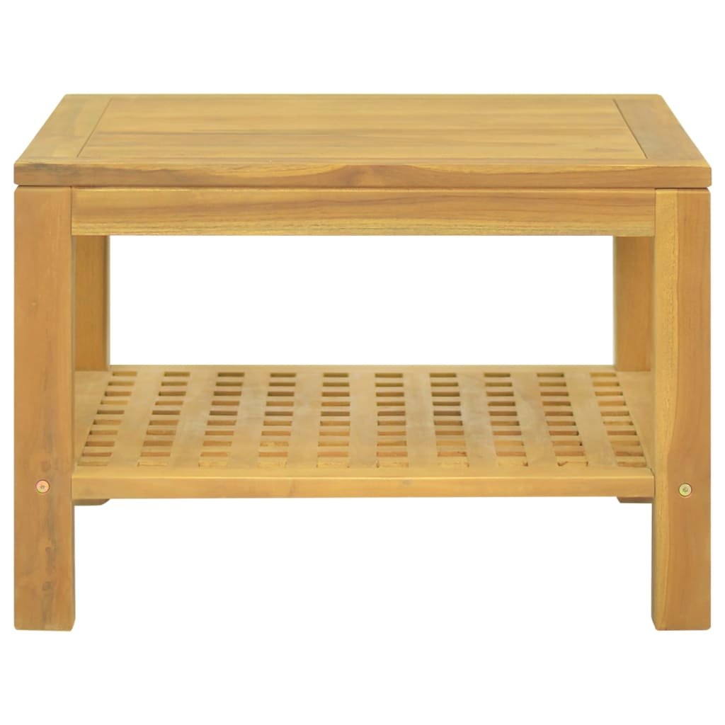 vidaXL Coffee Table 23.6"x23.6"x15.7" Solid Wood Teak-4