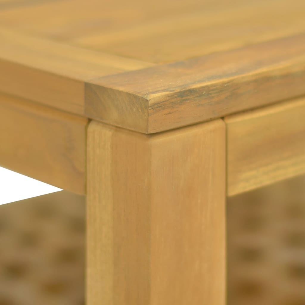 vidaXL Coffee Table 23.6"x23.6"x15.7" Solid Wood Teak-1