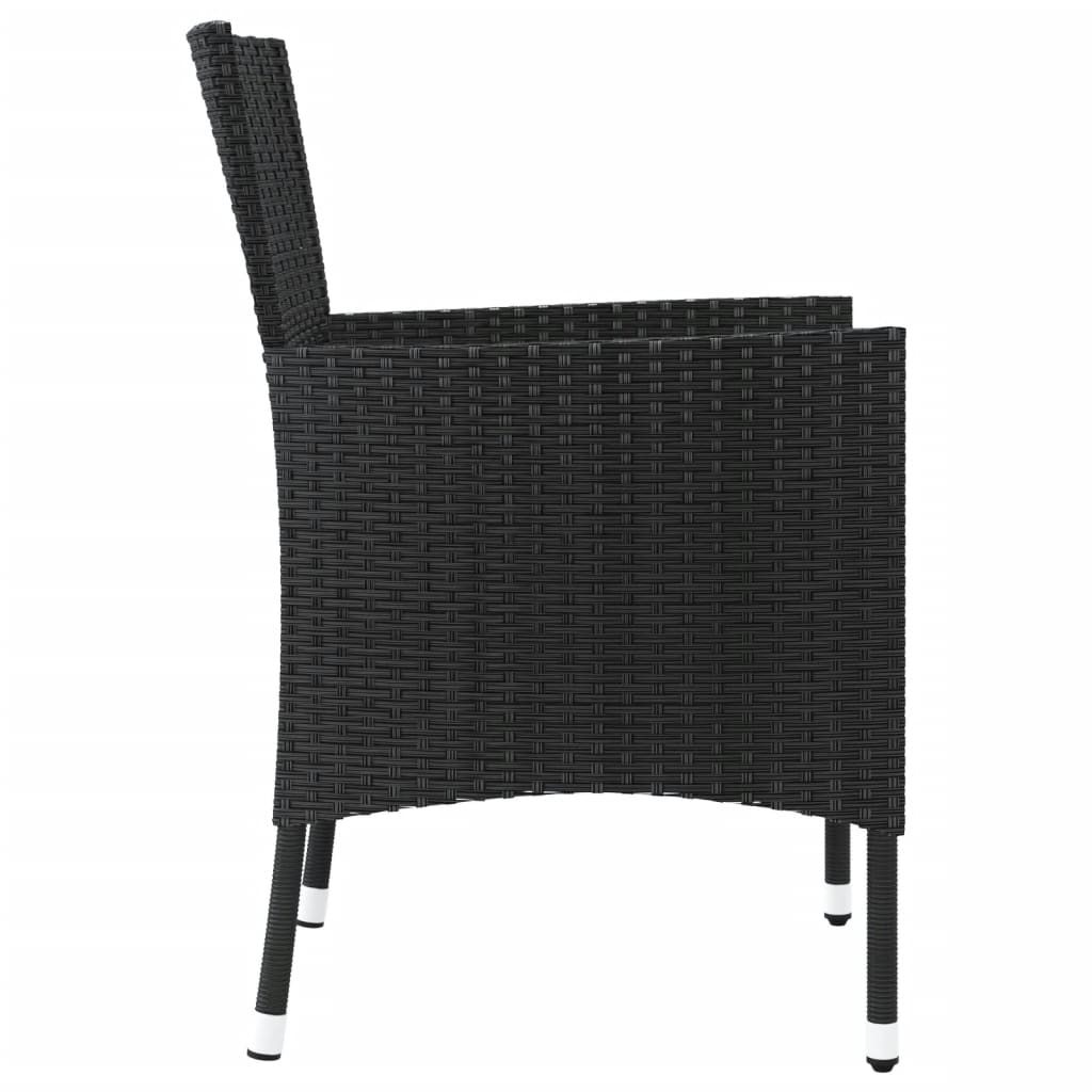 vidaXL Patio Chairs ll Weather Dining Single Chair with Cushions Poly Rattan-11