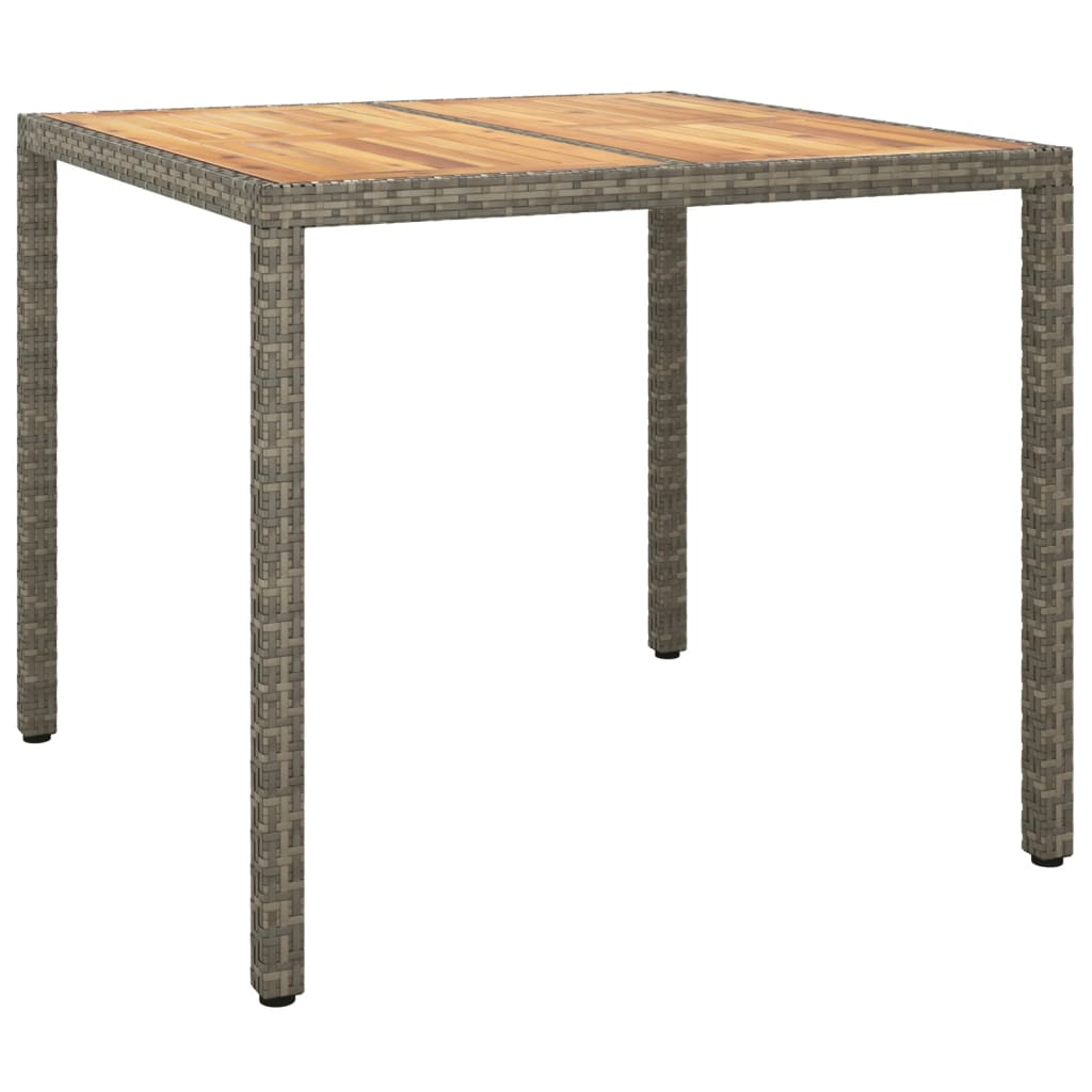 vidaXL Solid Wood Acacia Patio Table Desk Furniture Black/Gray Multi Sizes-6