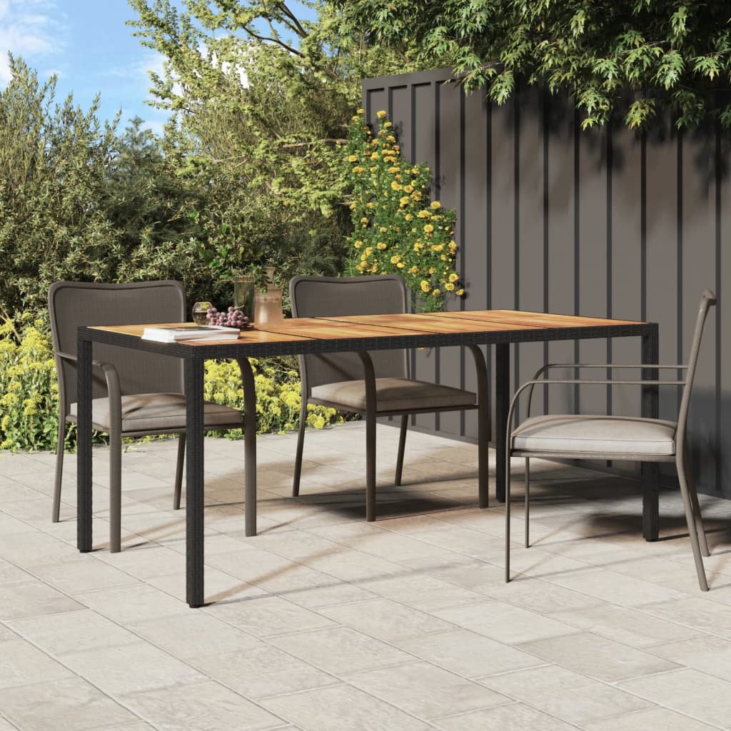 vidaXL Solid Wood Acacia Patio Table Desk Furniture Black/Gray Multi Sizes-1