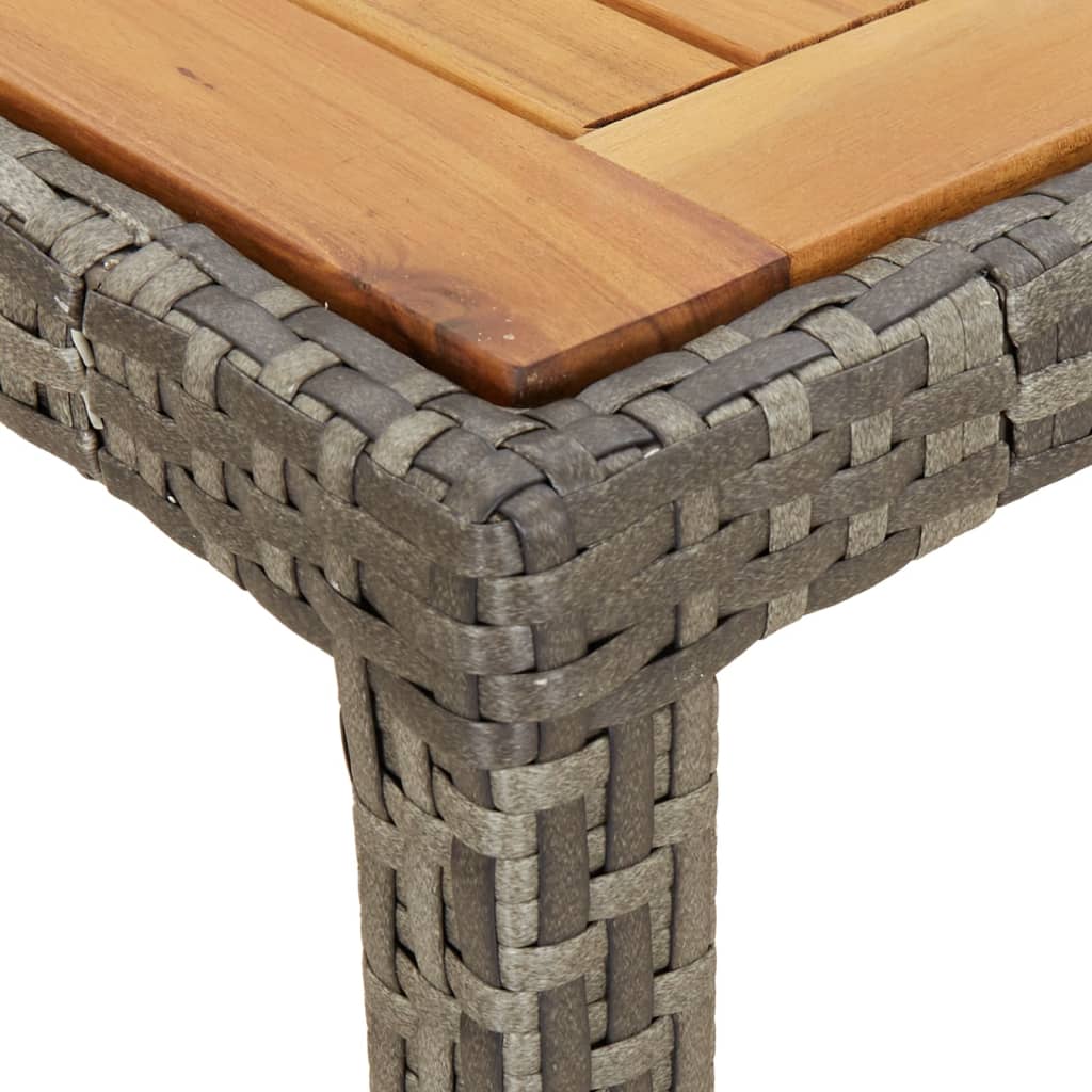 vidaXL Table All Weather Wicker Outdoor Furniture Patio table Poly Rattan-1