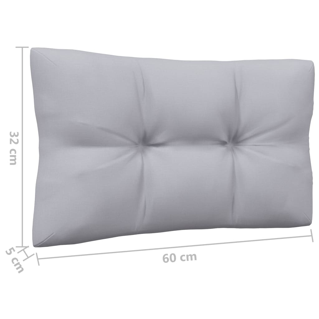 vidaXL 2-Seater Patio Sofa with Gray Cushions Solid Pinewood-6