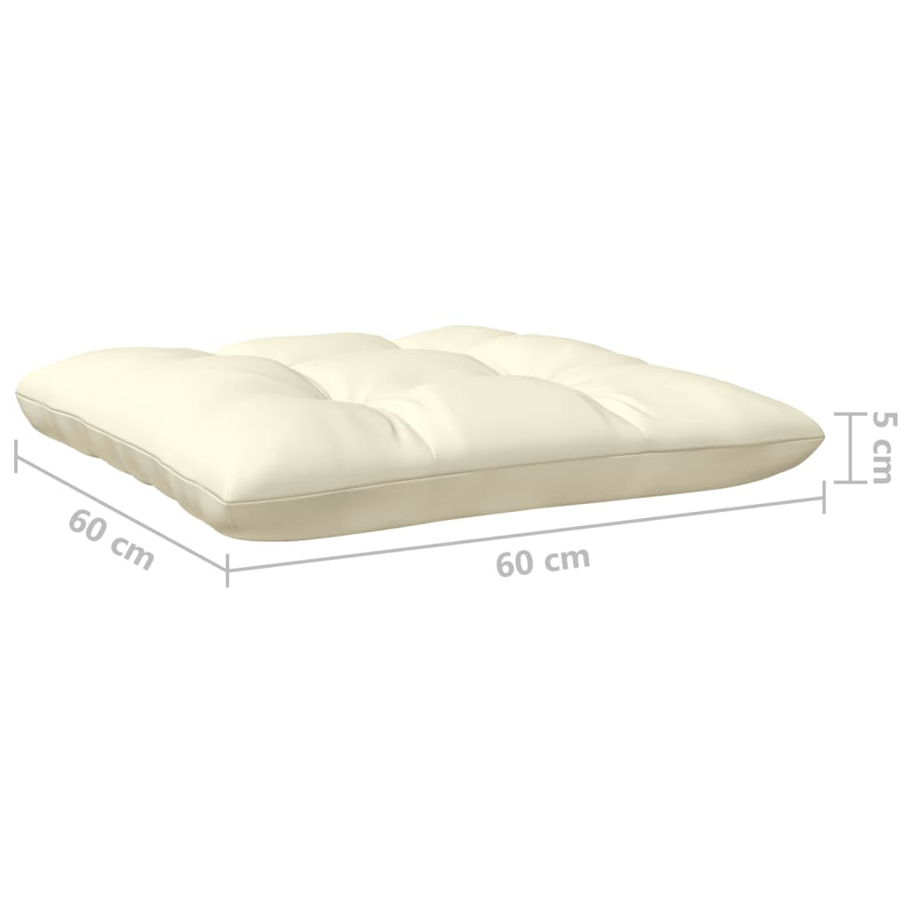 vidaXL 2-Seater Patio Sofa with Cream Cushions Solid Pinewood-5