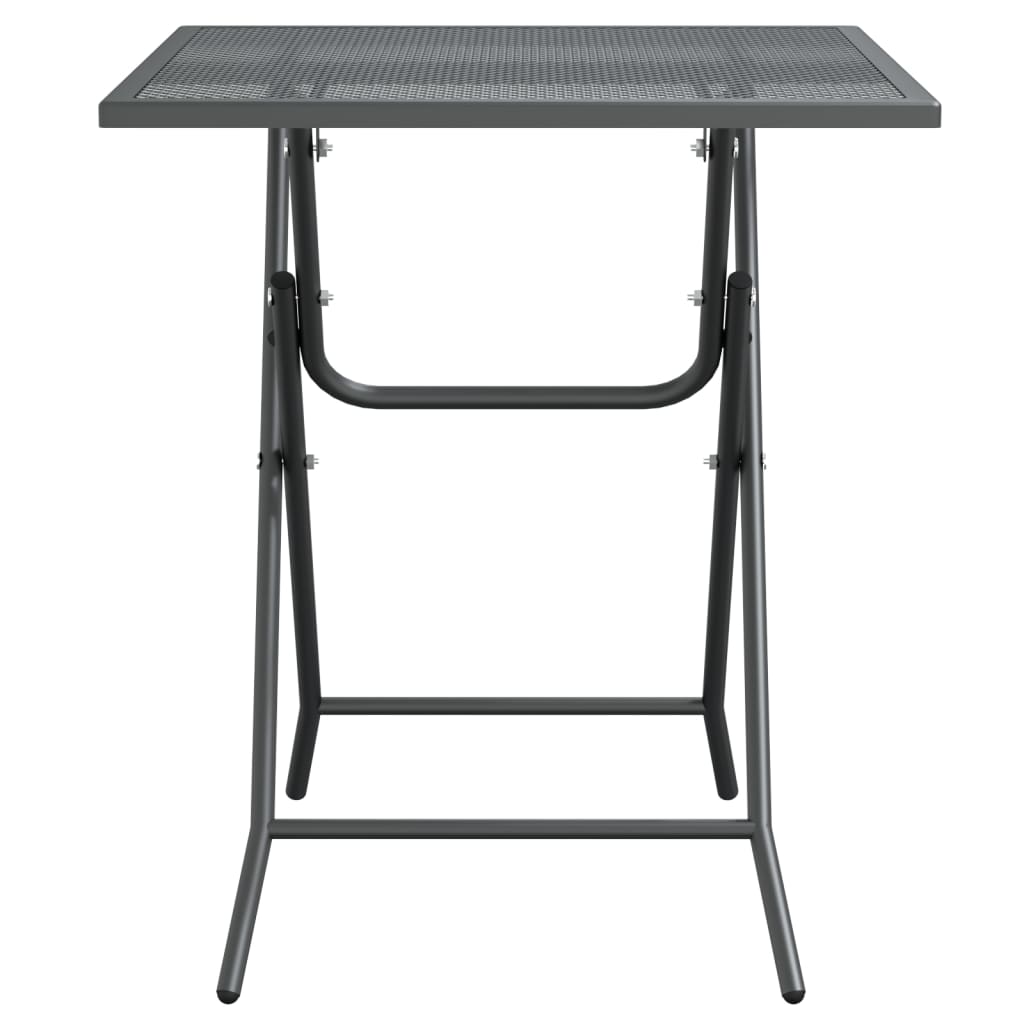 vidaXL Patio Table Expanded Metal Mesh 31.5"x31.5"x28.3"/23.6"x23.6"x28.3"-9