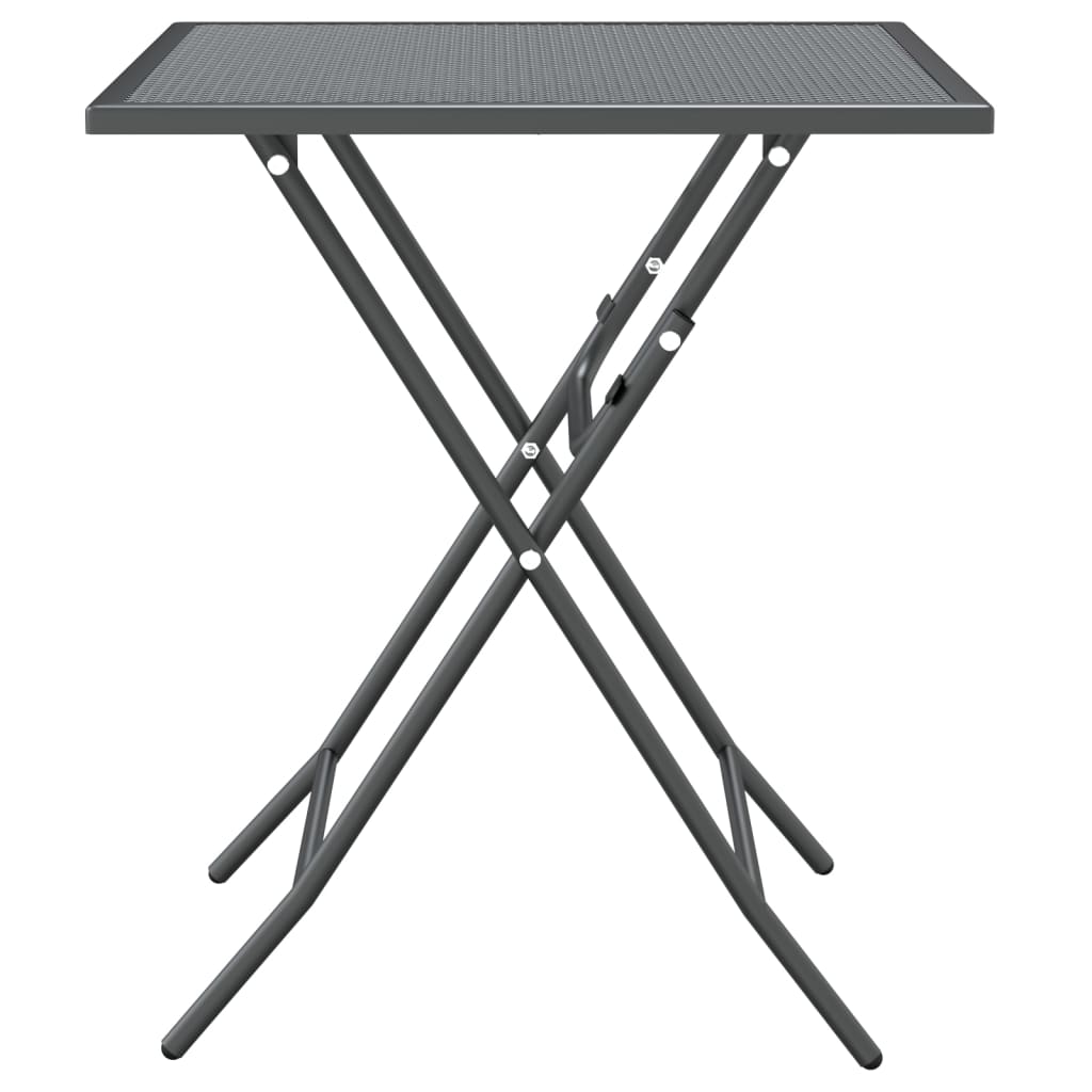 vidaXL Patio Table Expanded Metal Mesh 31.5"x31.5"x28.3"/23.6"x23.6"x28.3"-11