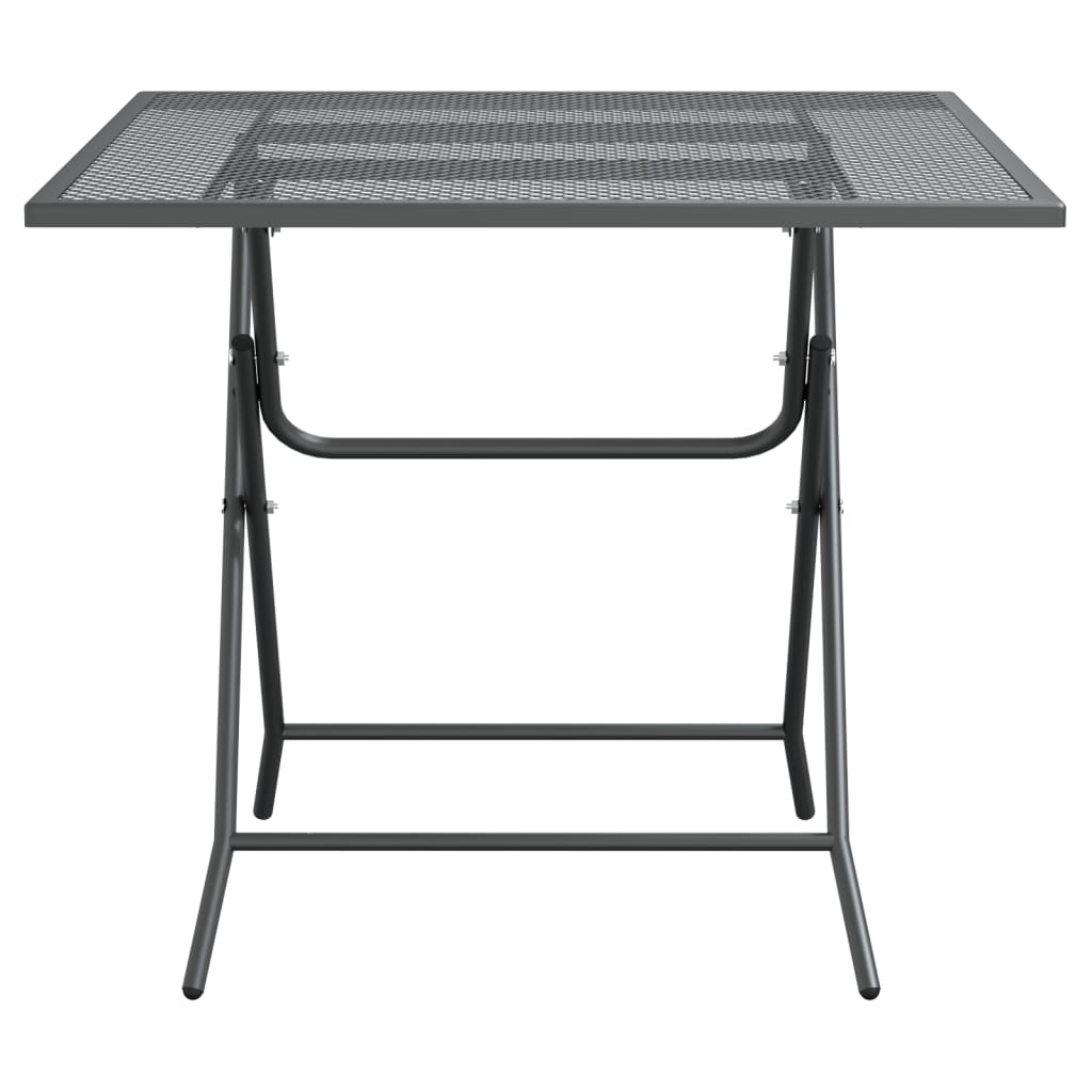 vidaXL Patio Table Expanded Metal Mesh 31.5"x31.5"x28.3"/23.6"x23.6"x28.3"-6