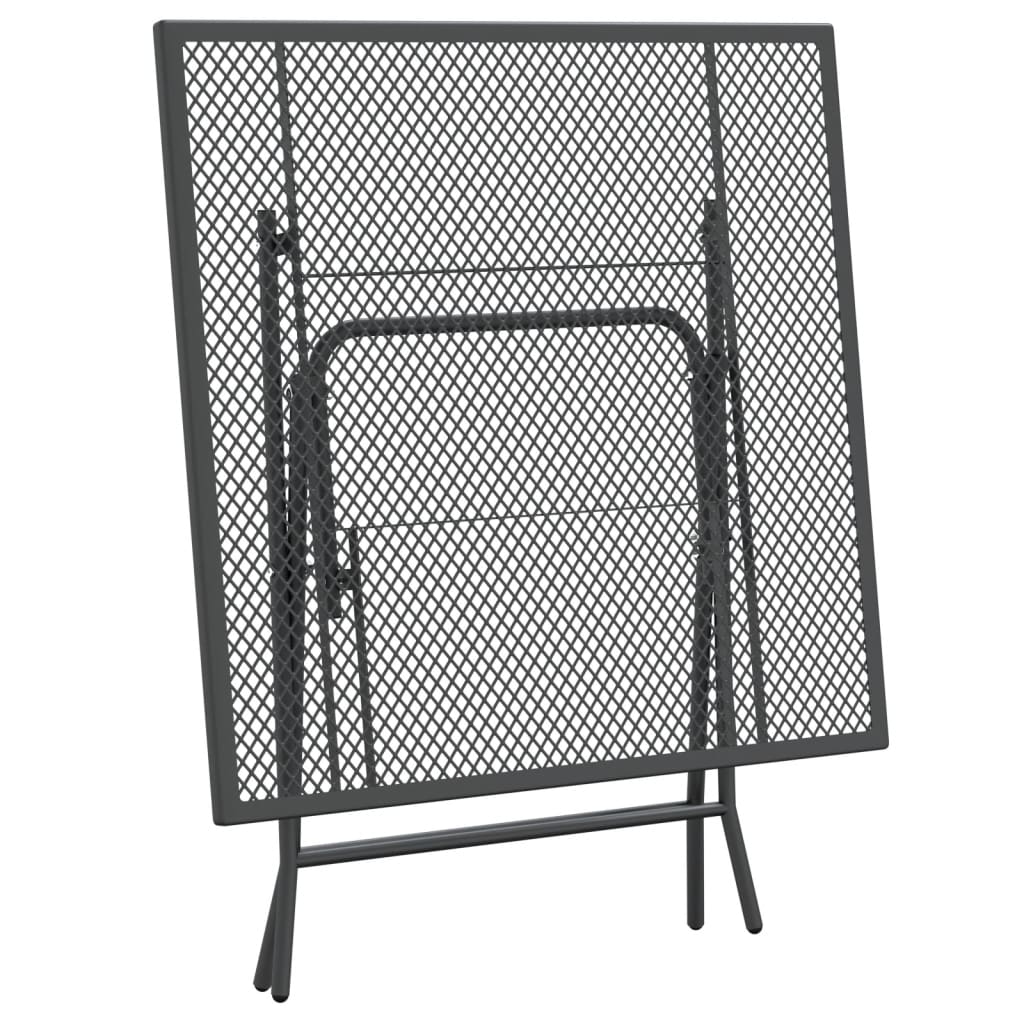 vidaXL Patio Table Expanded Metal Mesh 31.5"x31.5"x28.3"/23.6"x23.6"x28.3"-12