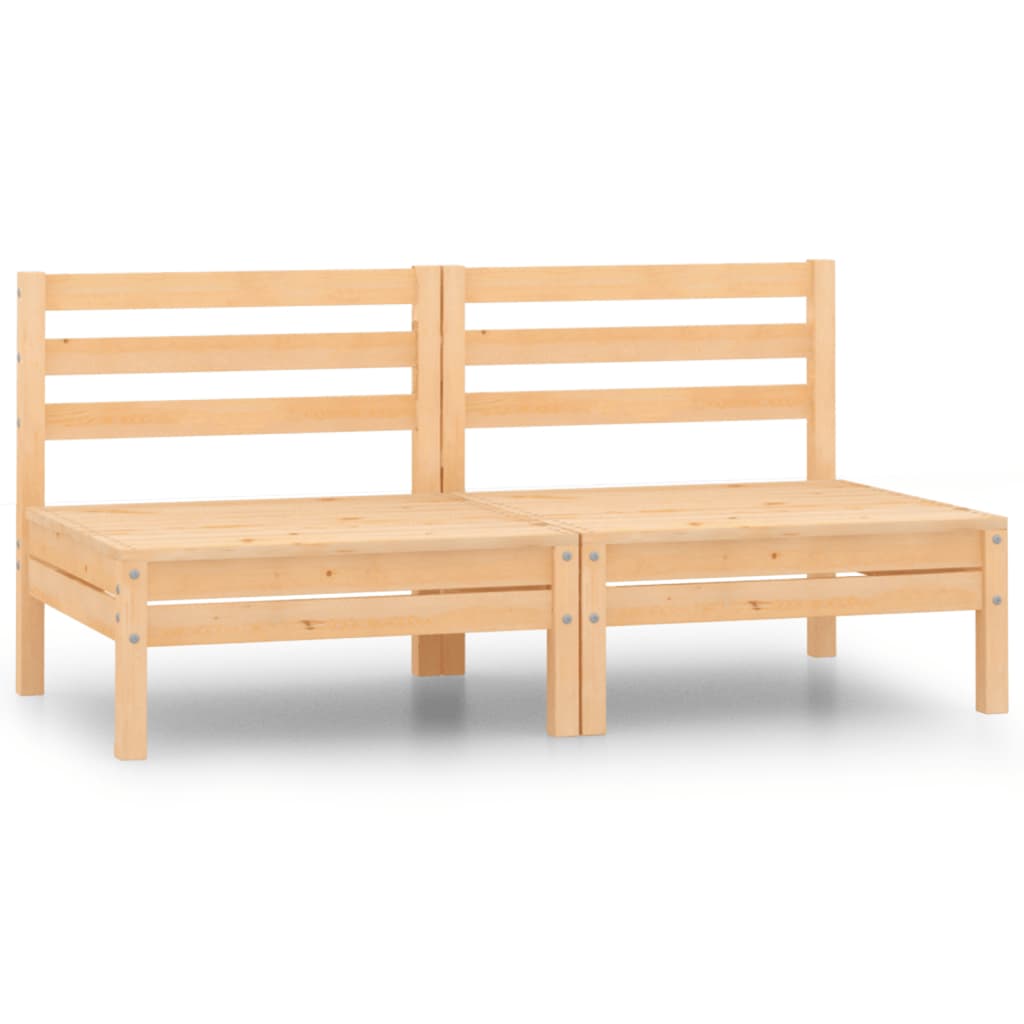 vidaXL Solid Wood Pine Patio 2-Seater Sofa Outdoor Furniture Multi Colors-6