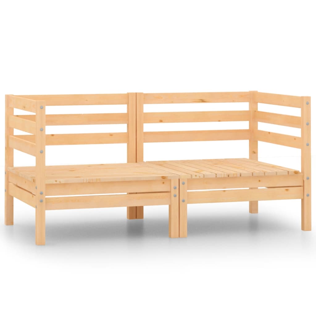 vidaXL Patio Loveseat Outdoor Patio 2-Seater Sofa for Garden Solid Wood Pine-15