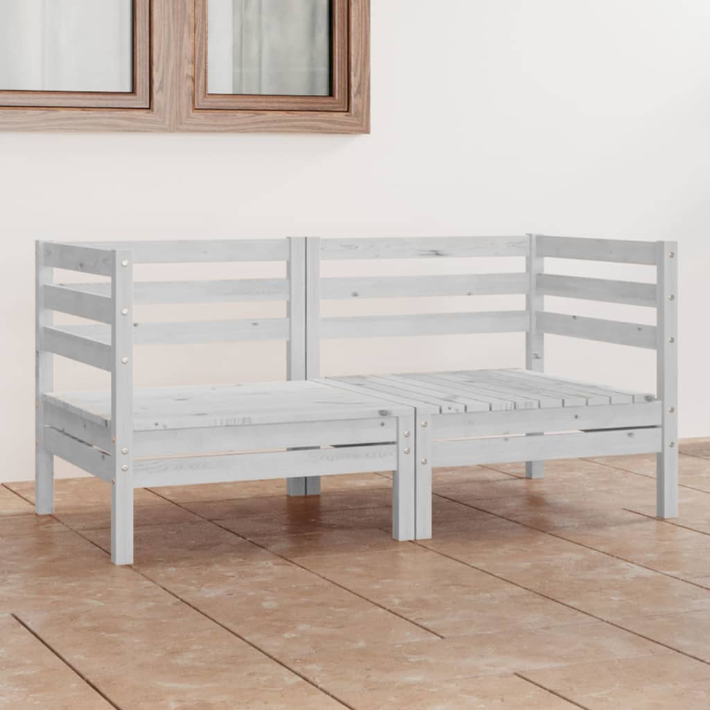 vidaXL Patio Loveseat Outdoor Patio 2-Seater Sofa for Garden Solid Wood Pine-3