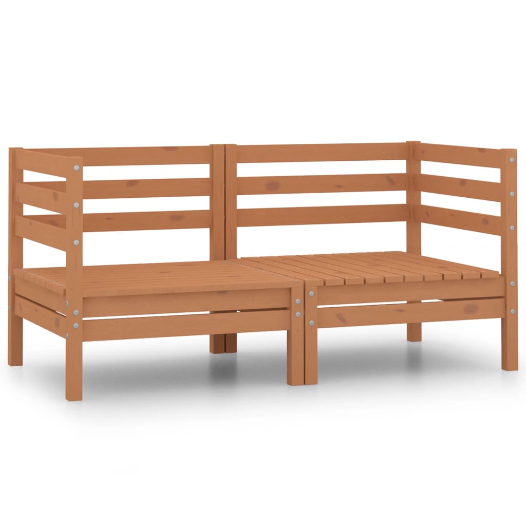 vidaXL Patio Loveseat Outdoor Patio 2-Seater Sofa for Garden Solid Wood Pine-12