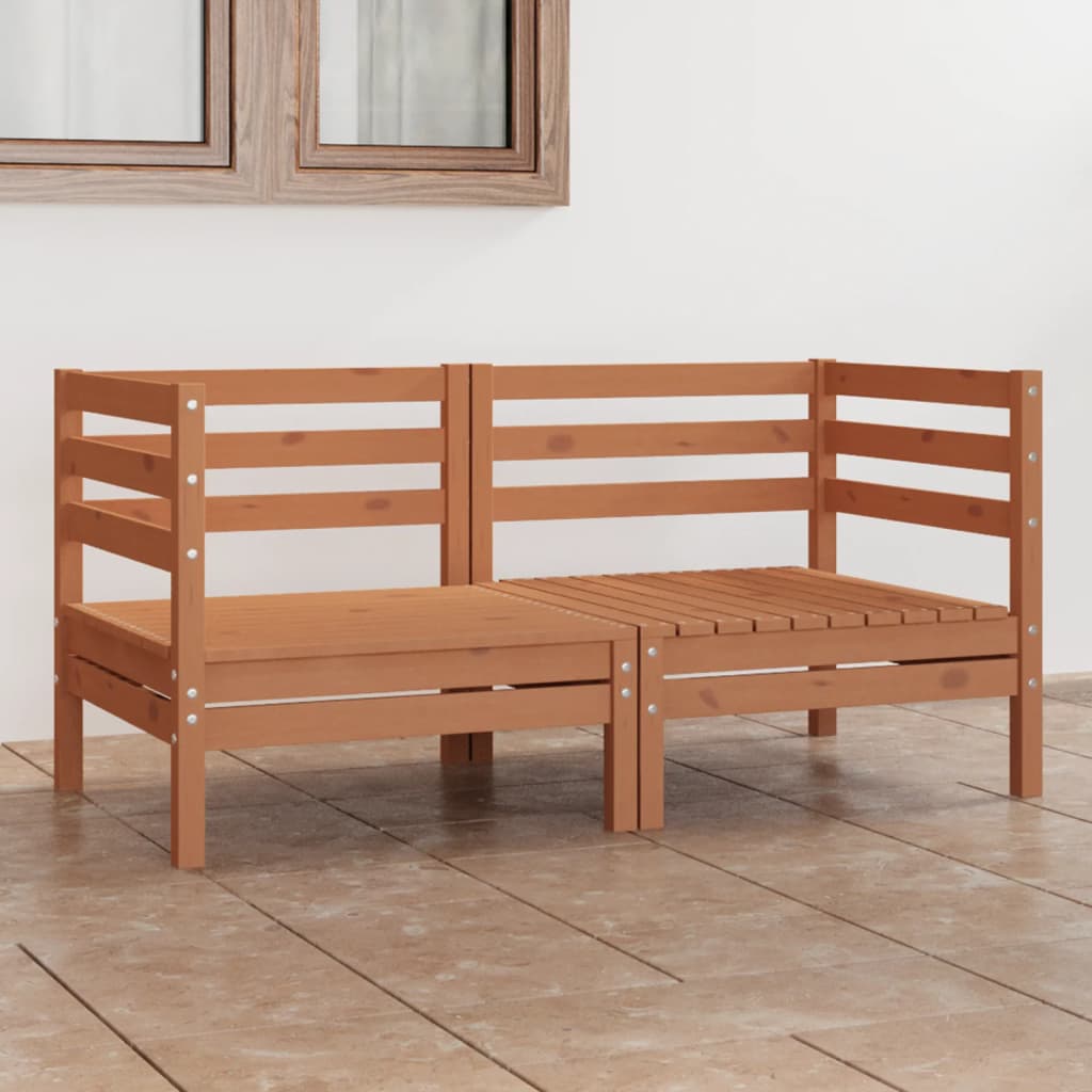vidaXL Patio Loveseat Outdoor Patio 2-Seater Sofa for Garden Solid Wood Pine-13