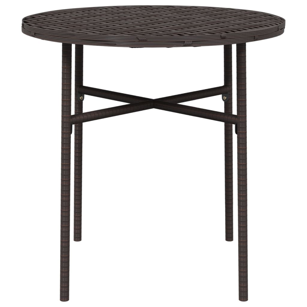 vidaXL Patio Table Outdoor Side Table for Garden Porch Balcony Poly Rattan-3