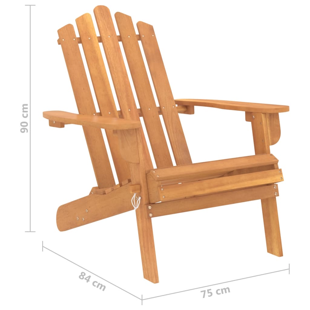 vidaXL Patio Adirondack Chair Solid Wood Acacia-6