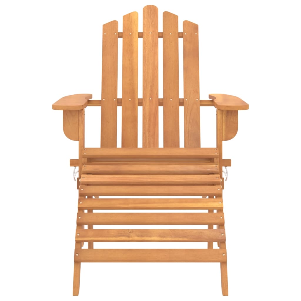 vidaXL Patio Adirondack Chair with Footrest Solid Wood Acacia-1