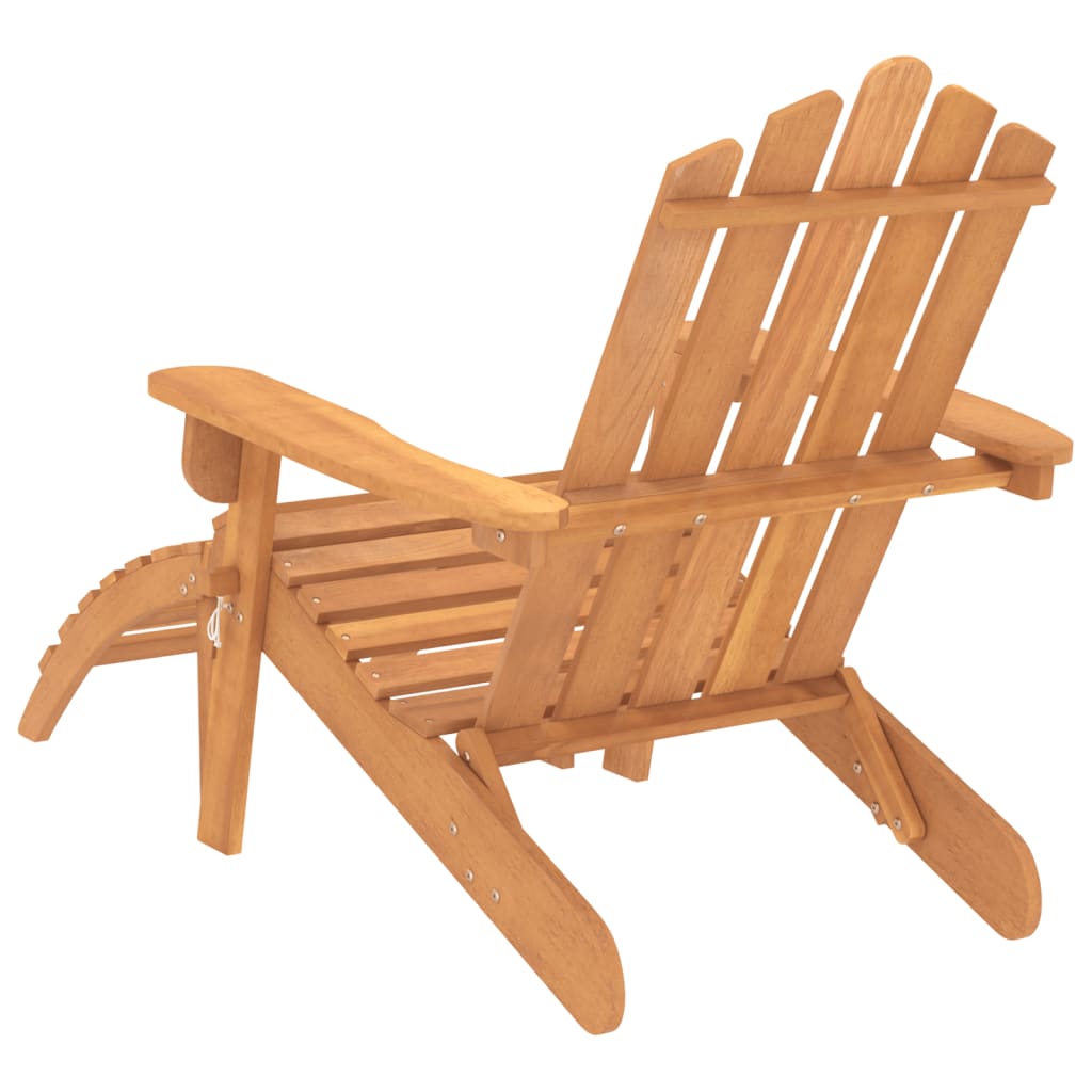 vidaXL Patio Adirondack Chair with Footrest Solid Wood Acacia-3