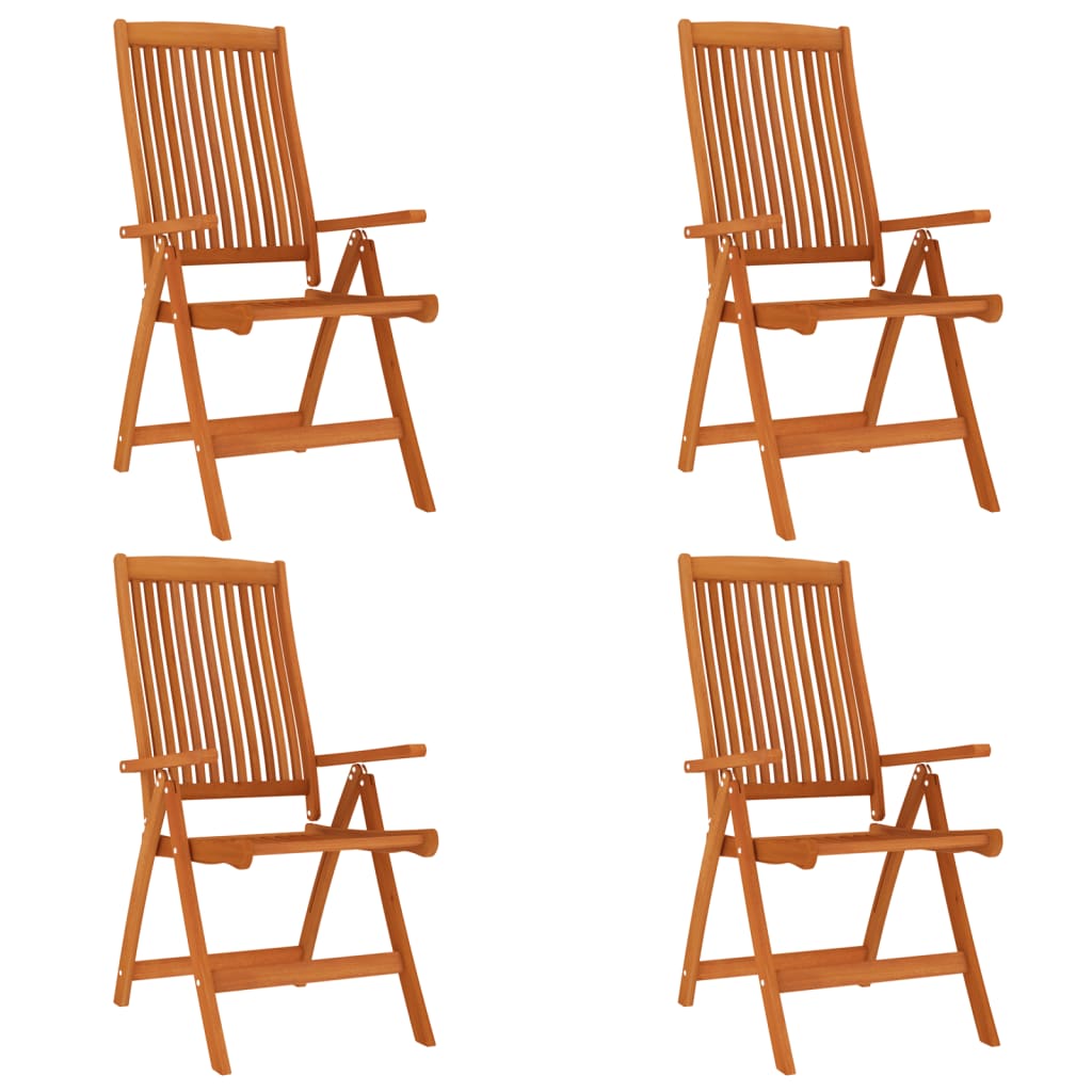 vidaXL Patio Folding Chairs Camping Garden Lawn Chair Solid Wood Eucalyptus-6