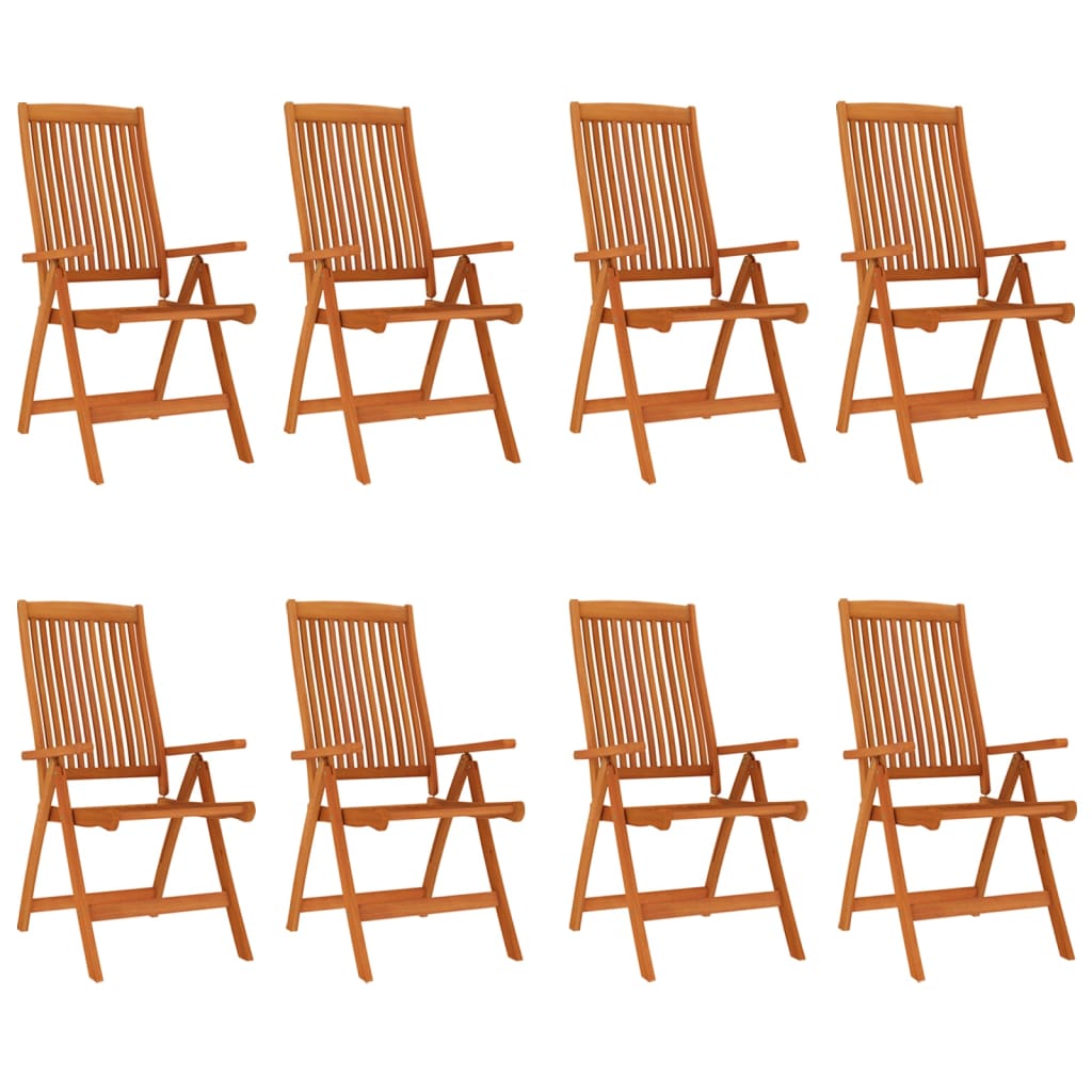 vidaXL Patio Folding Chairs Camping Garden Lawn Chair Solid Wood Eucalyptus-20