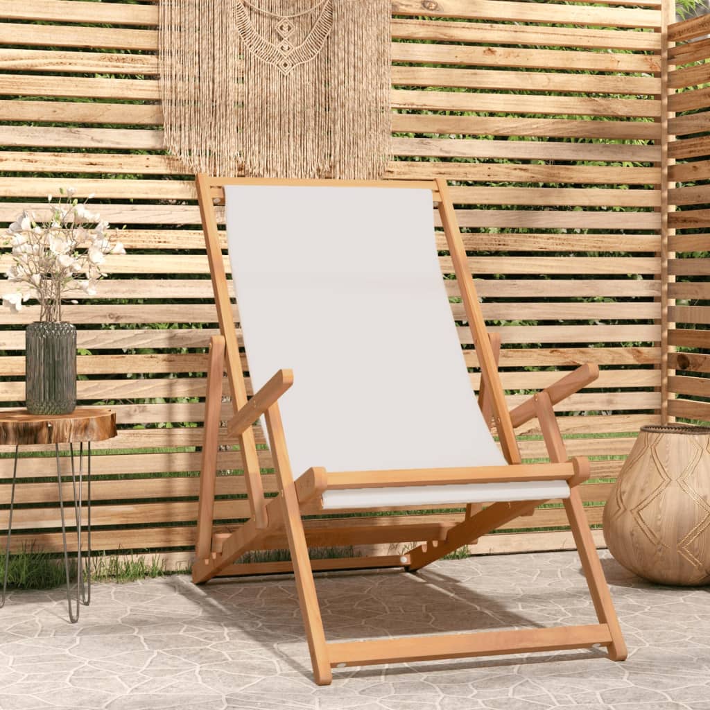 vidaXL Deck Chair Teak 22.1"x41.3"x37.8" Blue-41